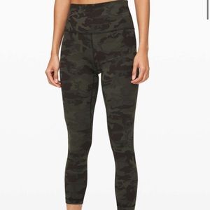 RARE Lululemon Align Gator Green Camo Leggings!